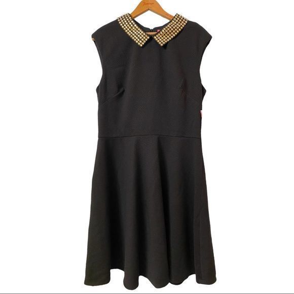 NWT: Betsey Johnson Peter Pan Sequin Collar dress 14R - Picture 5 of 11